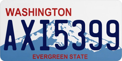 WA license plate AXI5399