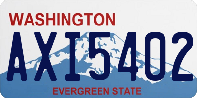 WA license plate AXI5402