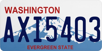 WA license plate AXI5403