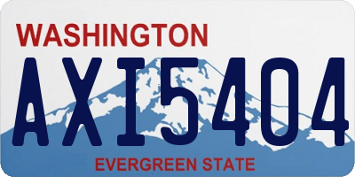 WA license plate AXI5404