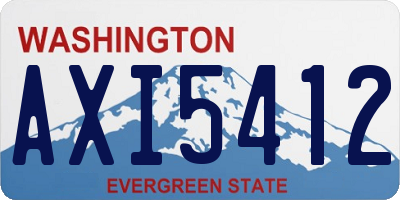 WA license plate AXI5412