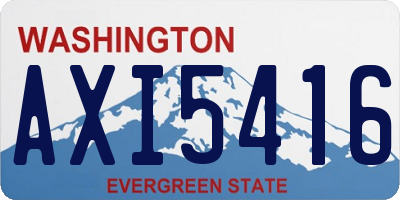 WA license plate AXI5416
