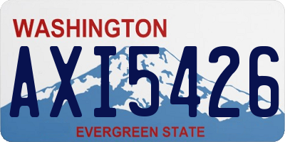 WA license plate AXI5426