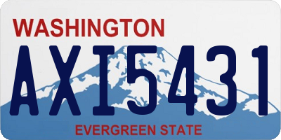 WA license plate AXI5431