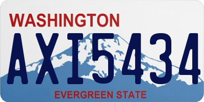 WA license plate AXI5434