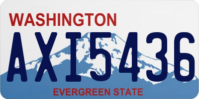 WA license plate AXI5436