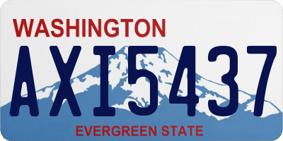 WA license plate AXI5437