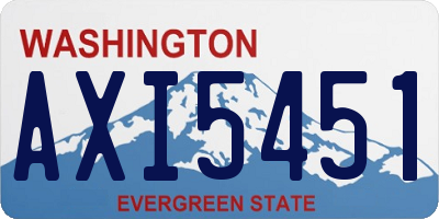 WA license plate AXI5451