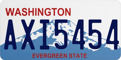 WA license plate AXI5454