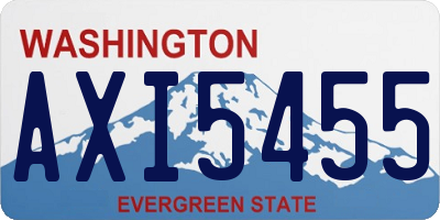 WA license plate AXI5455