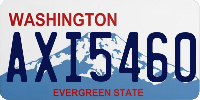WA license plate AXI5460