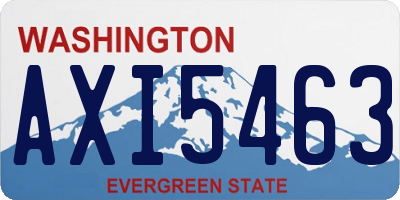 WA license plate AXI5463