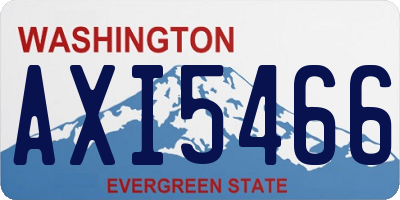 WA license plate AXI5466