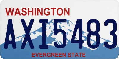 WA license plate AXI5483