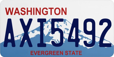 WA license plate AXI5492