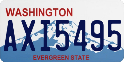 WA license plate AXI5495