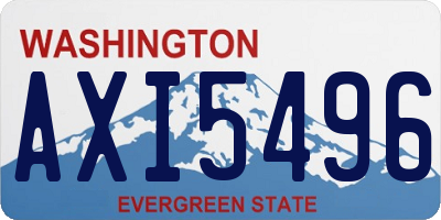 WA license plate AXI5496