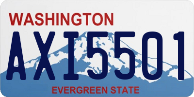 WA license plate AXI5501