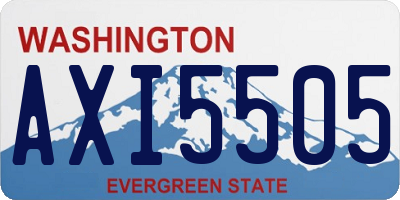 WA license plate AXI5505