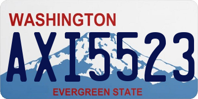 WA license plate AXI5523