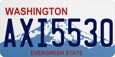 WA license plate AXI5530