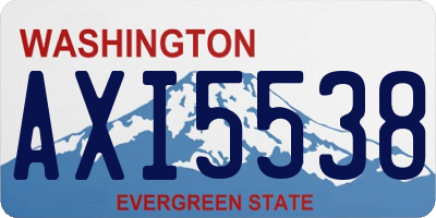 WA license plate AXI5538