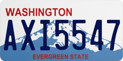 WA license plate AXI5547