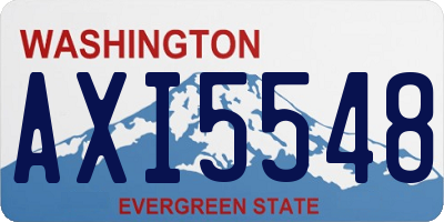 WA license plate AXI5548