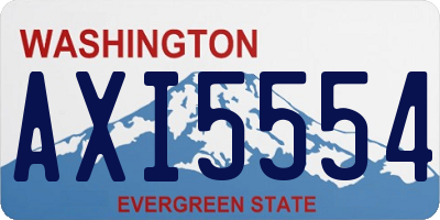 WA license plate AXI5554