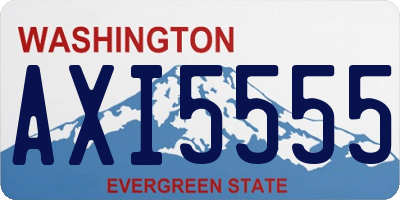 WA license plate AXI5555