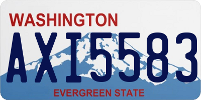 WA license plate AXI5583