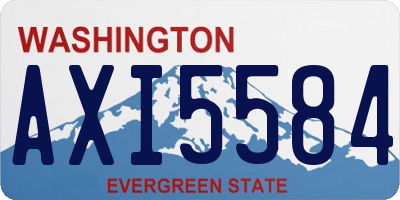 WA license plate AXI5584