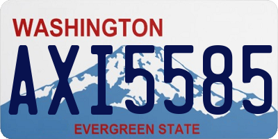 WA license plate AXI5585