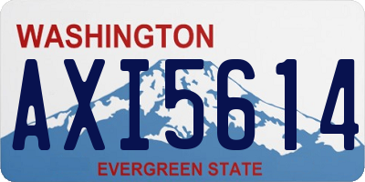 WA license plate AXI5614