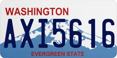 WA license plate AXI5616