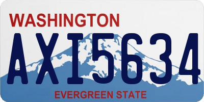 WA license plate AXI5634