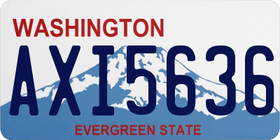 WA license plate AXI5636