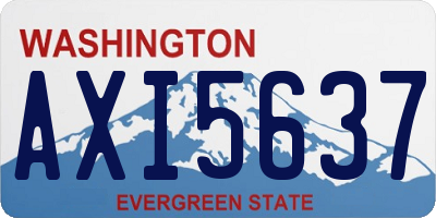 WA license plate AXI5637