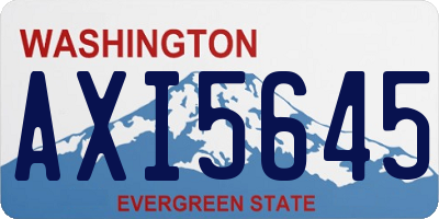 WA license plate AXI5645
