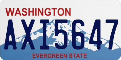 WA license plate AXI5647
