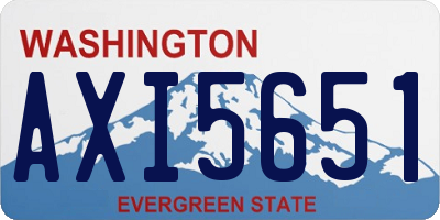 WA license plate AXI5651