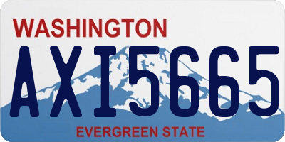WA license plate AXI5665