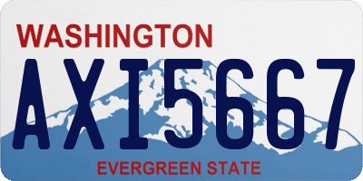 WA license plate AXI5667