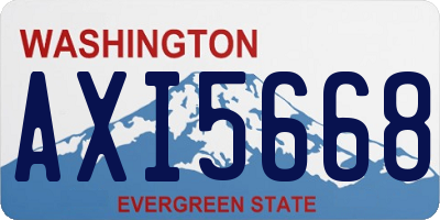 WA license plate AXI5668