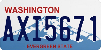 WA license plate AXI5671