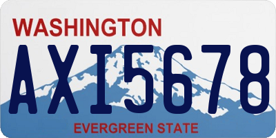WA license plate AXI5678