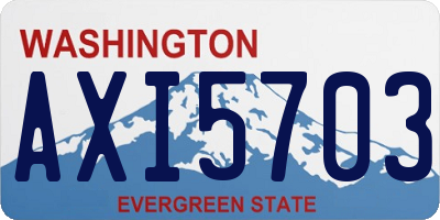 WA license plate AXI5703