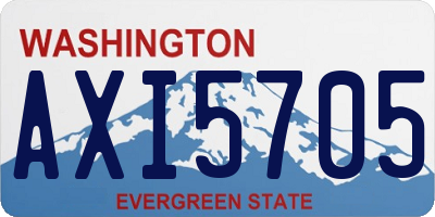 WA license plate AXI5705