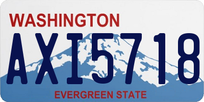WA license plate AXI5718