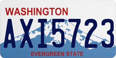 WA license plate AXI5723